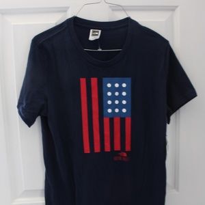 THE NORTH FACE WOMENS COSMIC BLUE T-SHIRT SIZE L